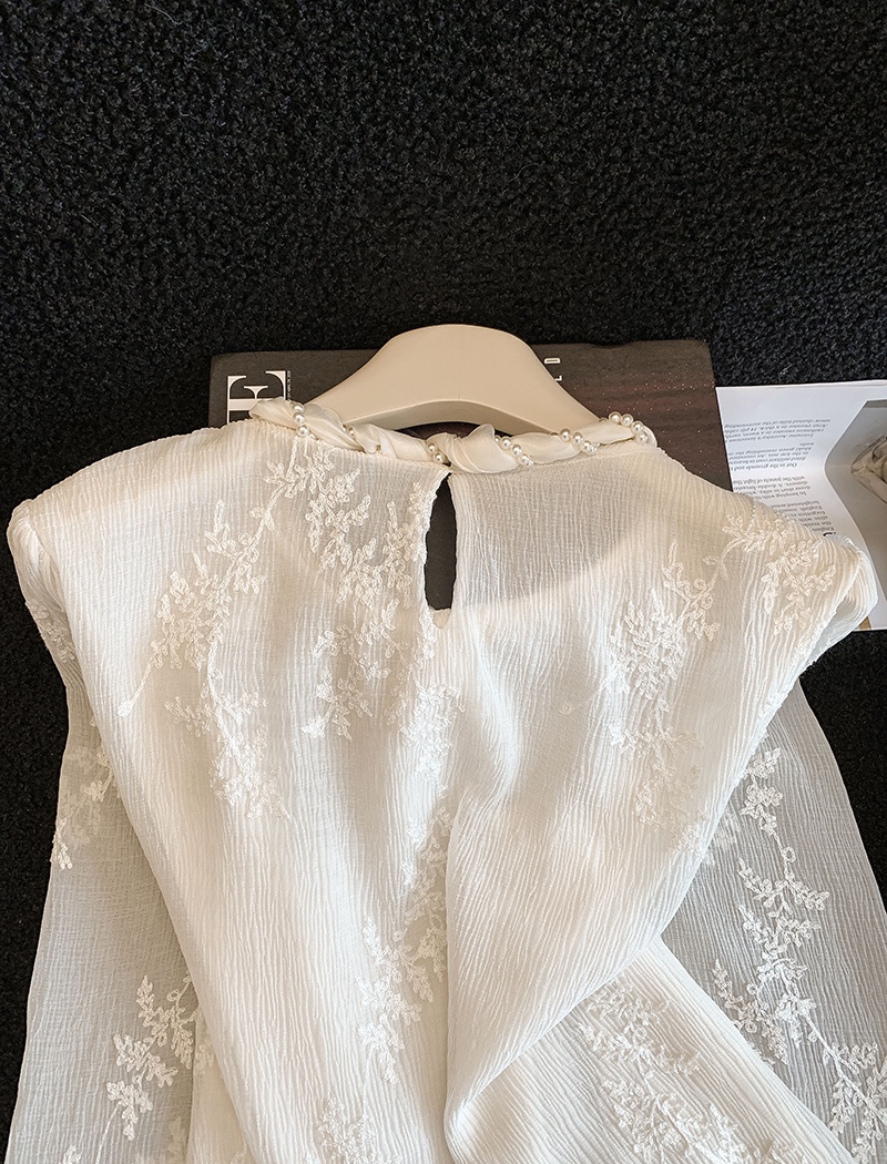 Bow spring shirts all-match beautiful tops for women