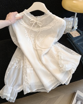 Lace spring shirts frenum tops for women