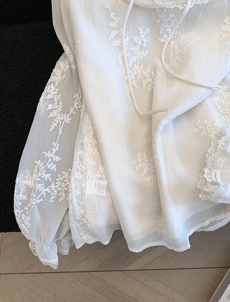 Lace spring shirts frenum tops for women