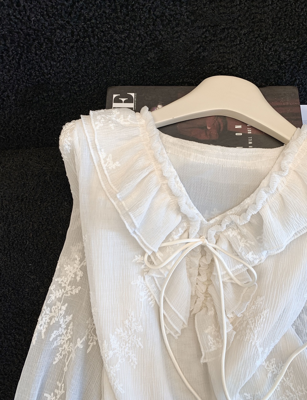 Lotus leaf edges shirt tops for women