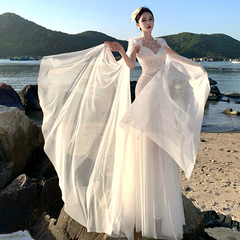 Greece elegant dress light crimp formal dress