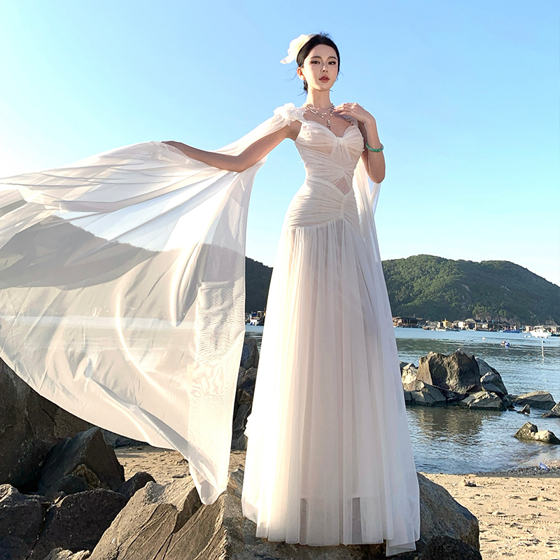 Greece elegant dress light crimp formal dress