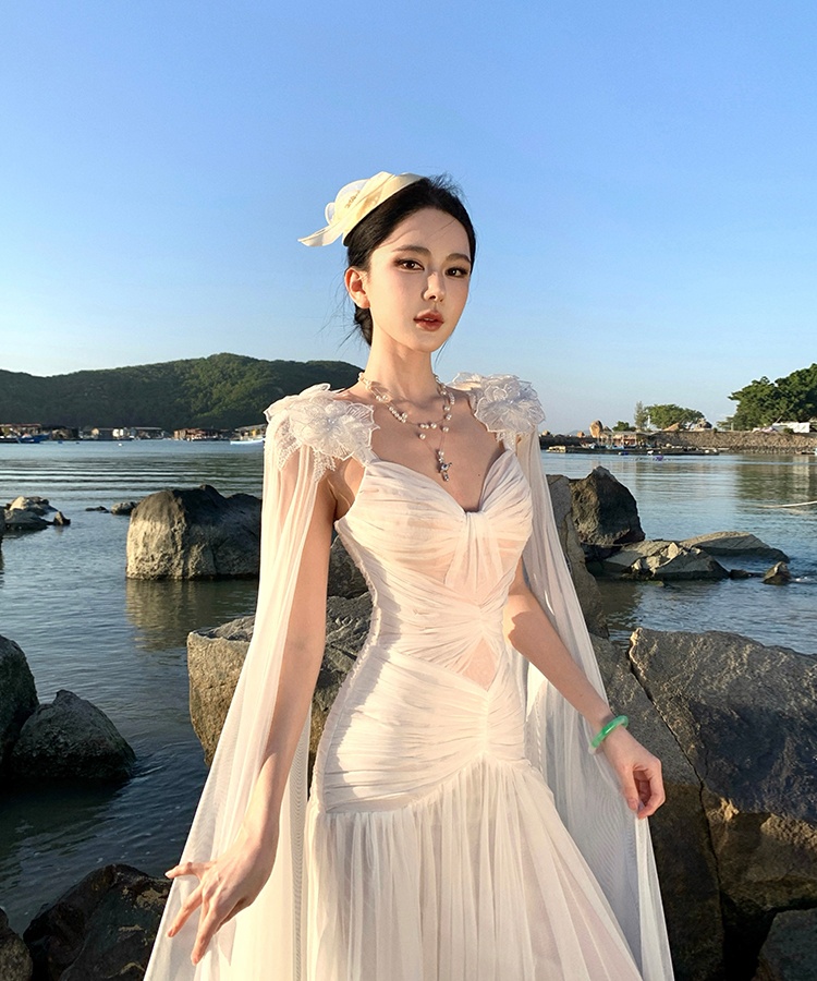 Greece elegant dress light crimp formal dress