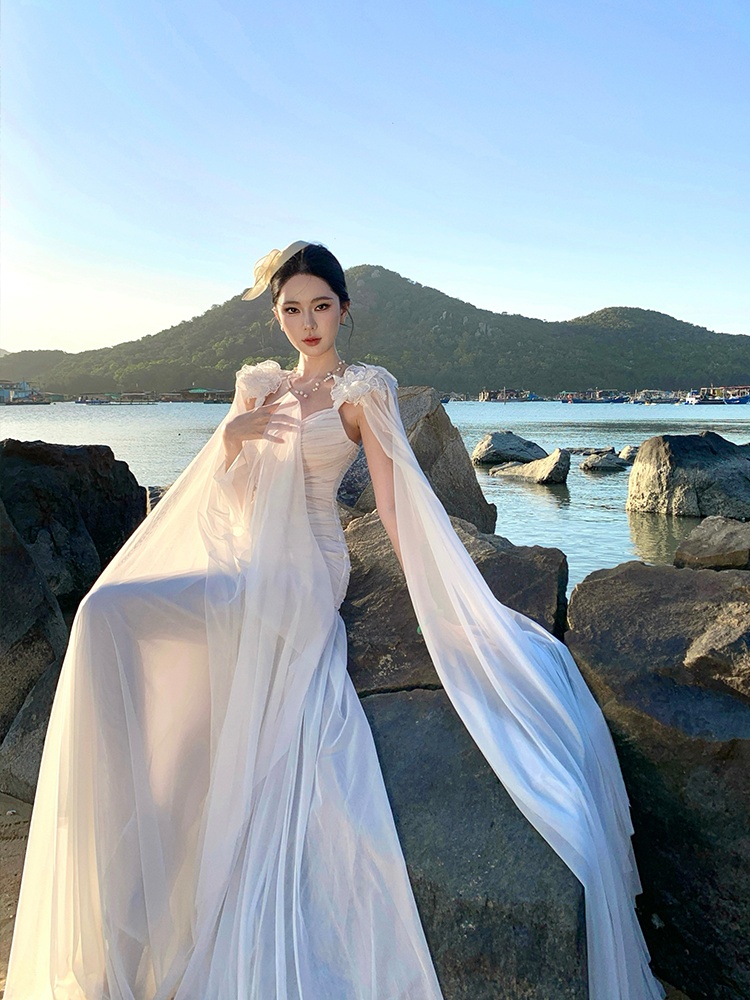 Greece elegant dress light crimp formal dress