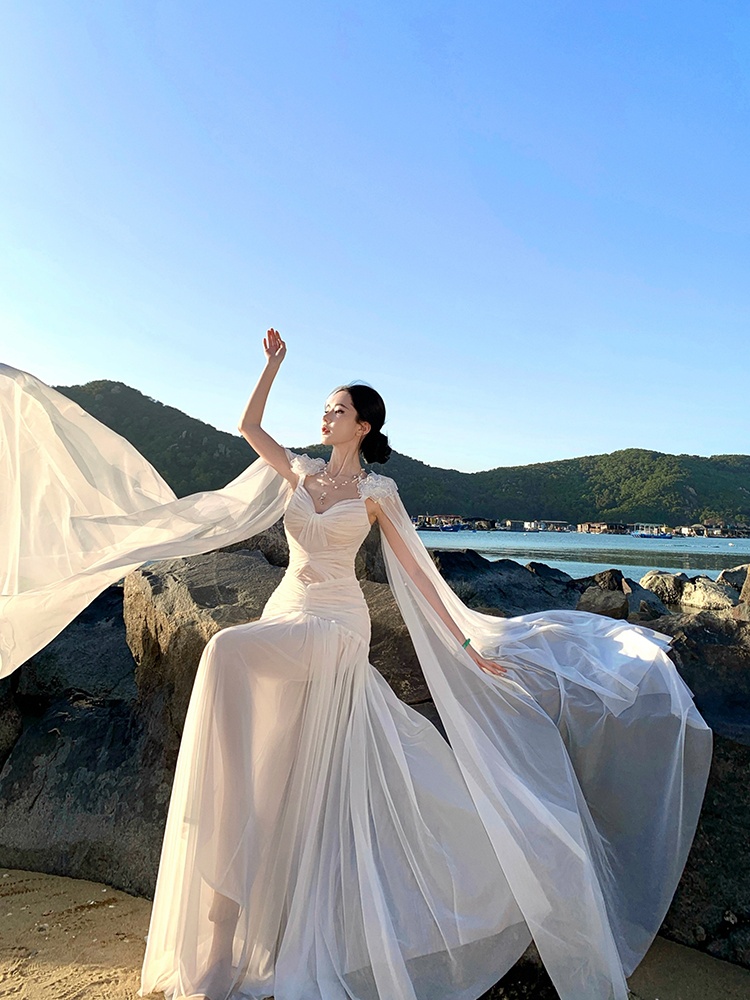 Greece elegant dress light crimp formal dress