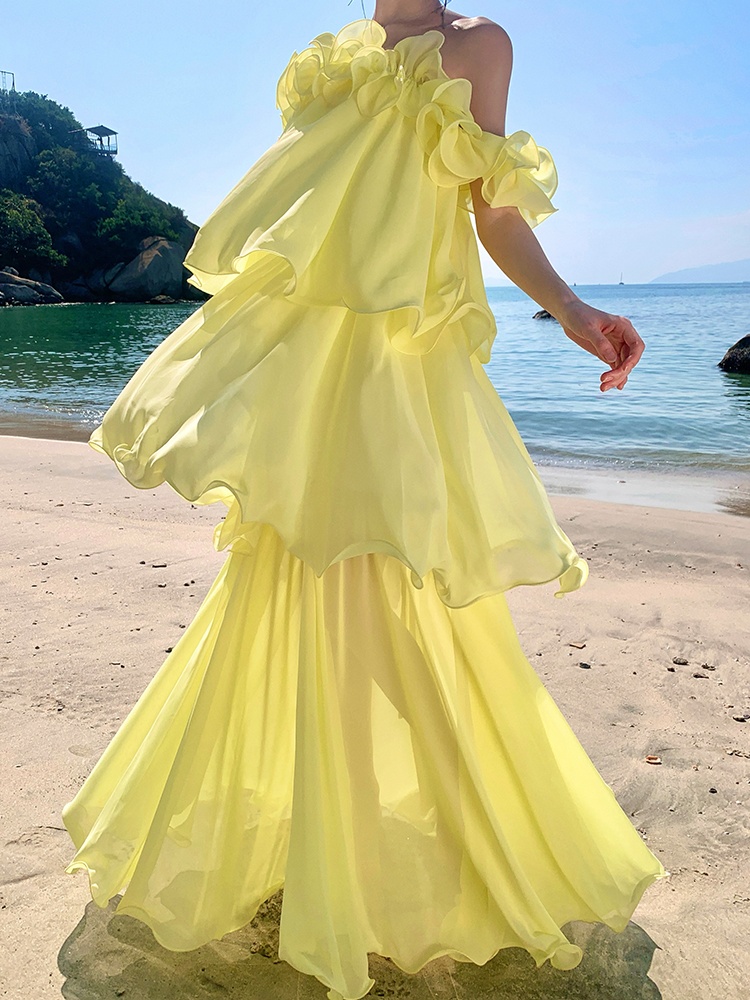 Perform flat shoulder wedding dress preside formal dress