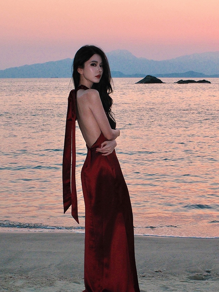 Niche France style formal dress sling dress for women