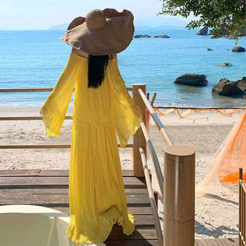 Summer mopping skirt horizontal collar tops 2pcs set