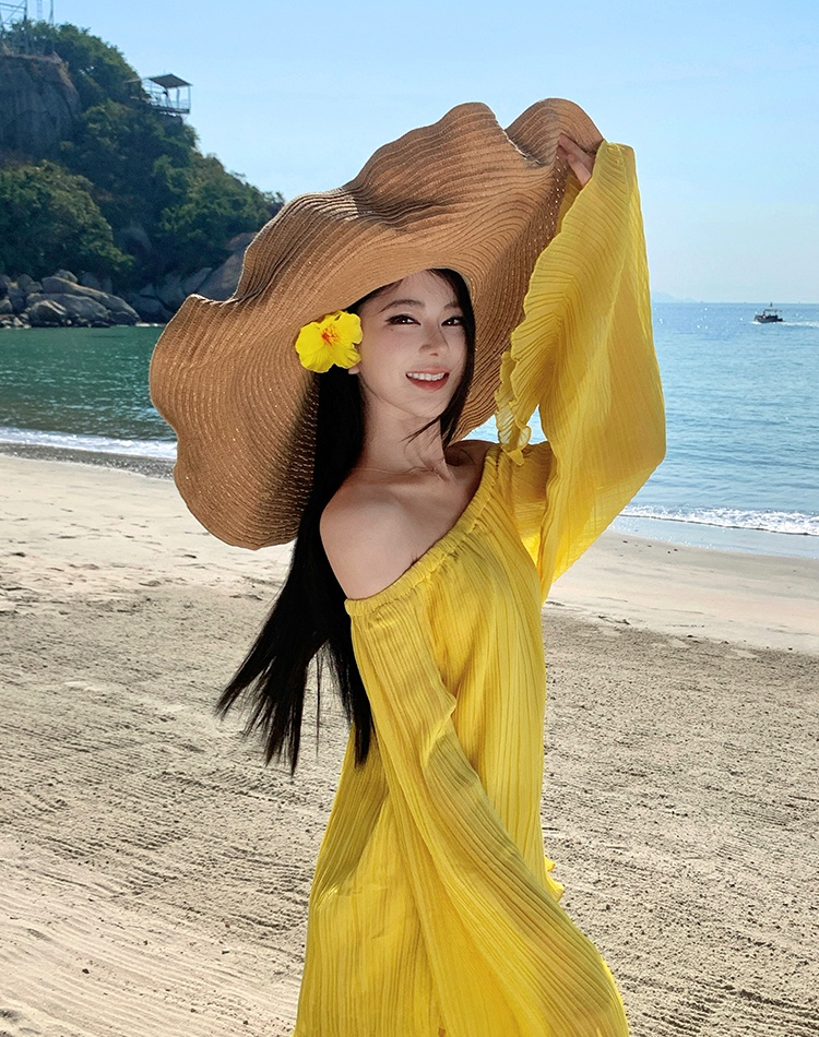 Summer mopping skirt horizontal collar tops 2pcs set