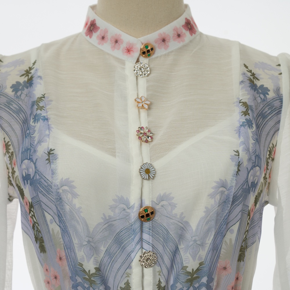 Sling inside the ride long printing dress 2pcs set