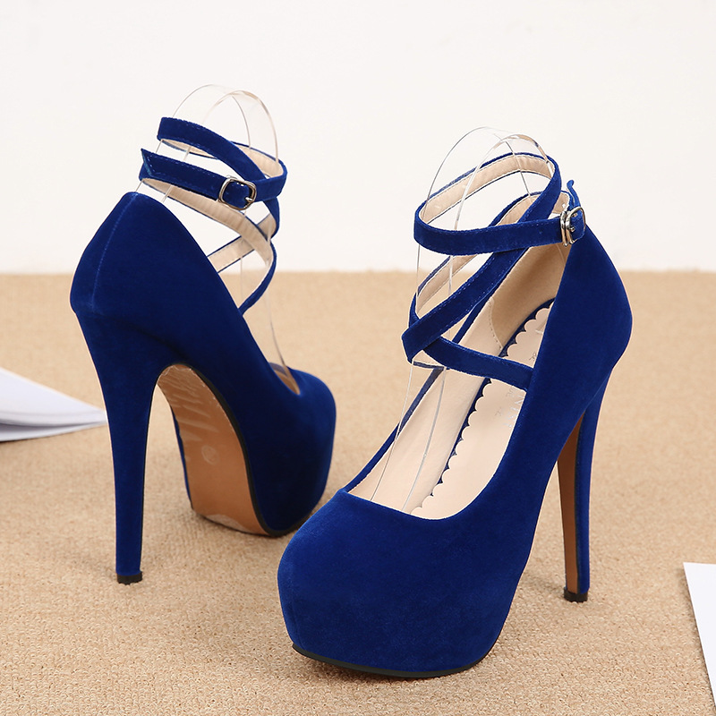 Cross European style high-heeled shoes for women