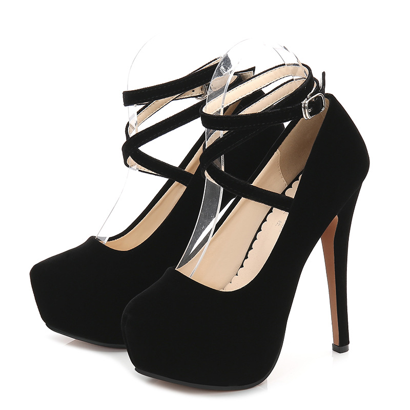 Cross European style high-heeled shoes for women