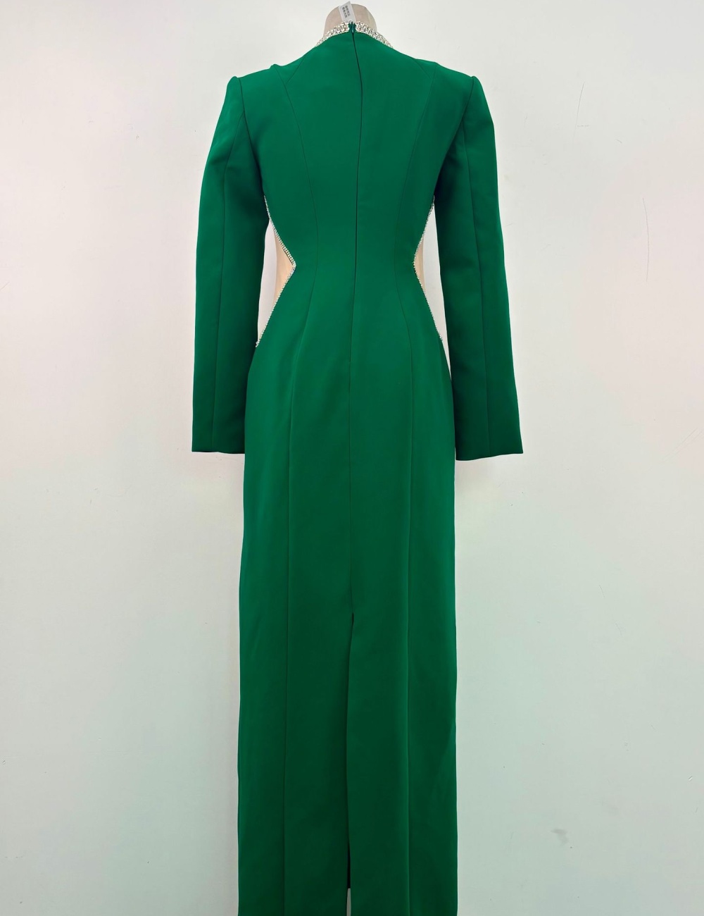 Hollow rhinestone long dress niche slim dress