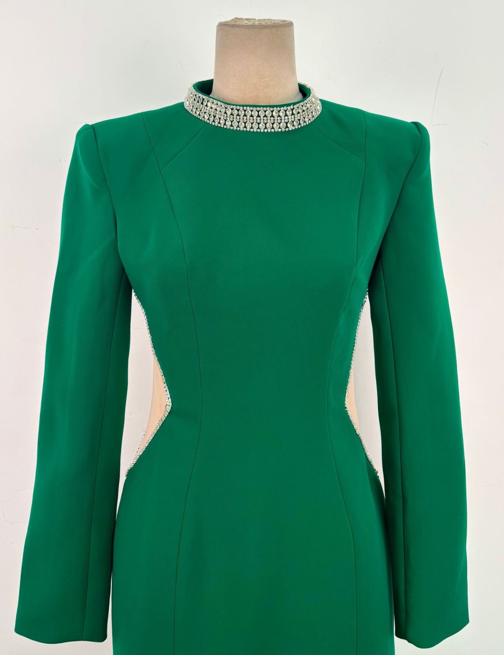 Hollow rhinestone long dress niche slim dress