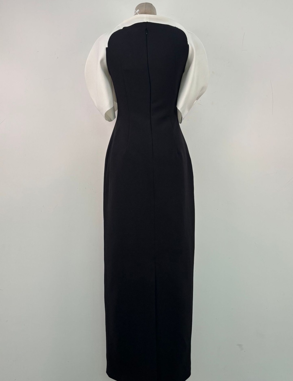 Temperament mixed colors dress niche slim long dress