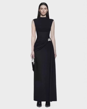 Chouzhe simple niche dress slim sleeveless long dress
