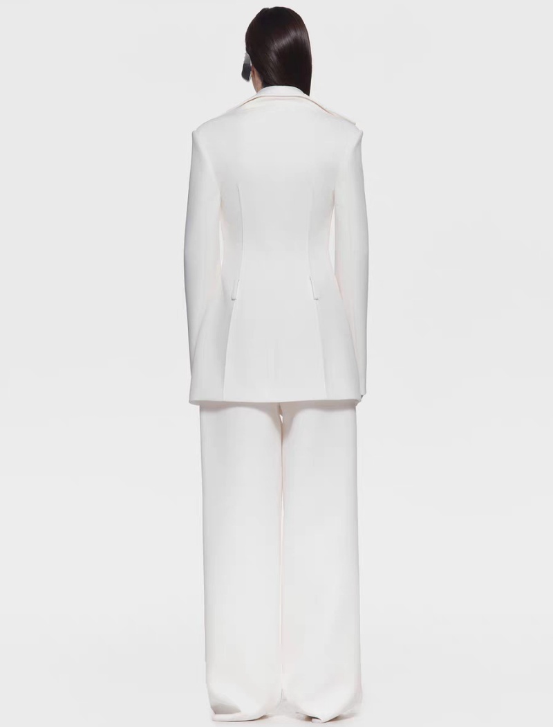 Drape lapel business suit niche long pants 2pcs set