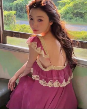 Seaside spring long dress vacation splice beach dress