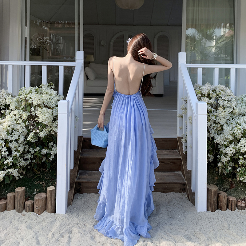 Long summer seaside temperament ladies dress for women