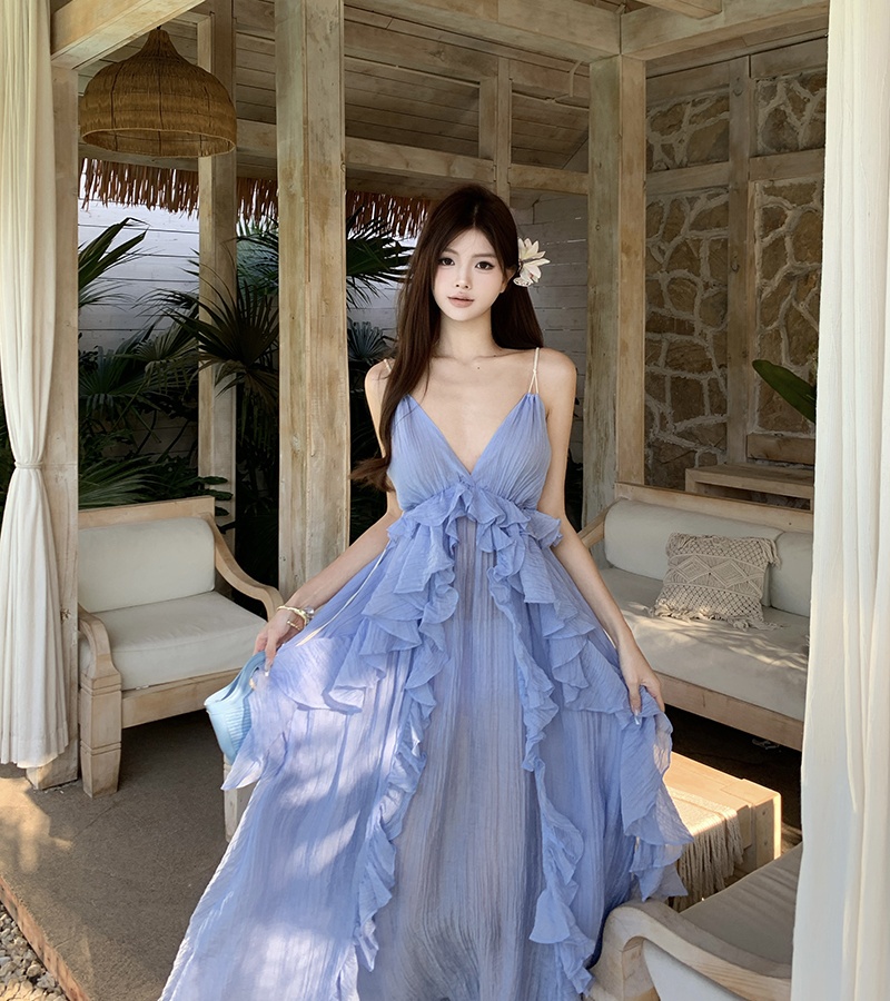 Long summer seaside temperament ladies dress for women