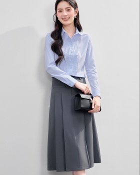Thin summer shirt profession skirt a set