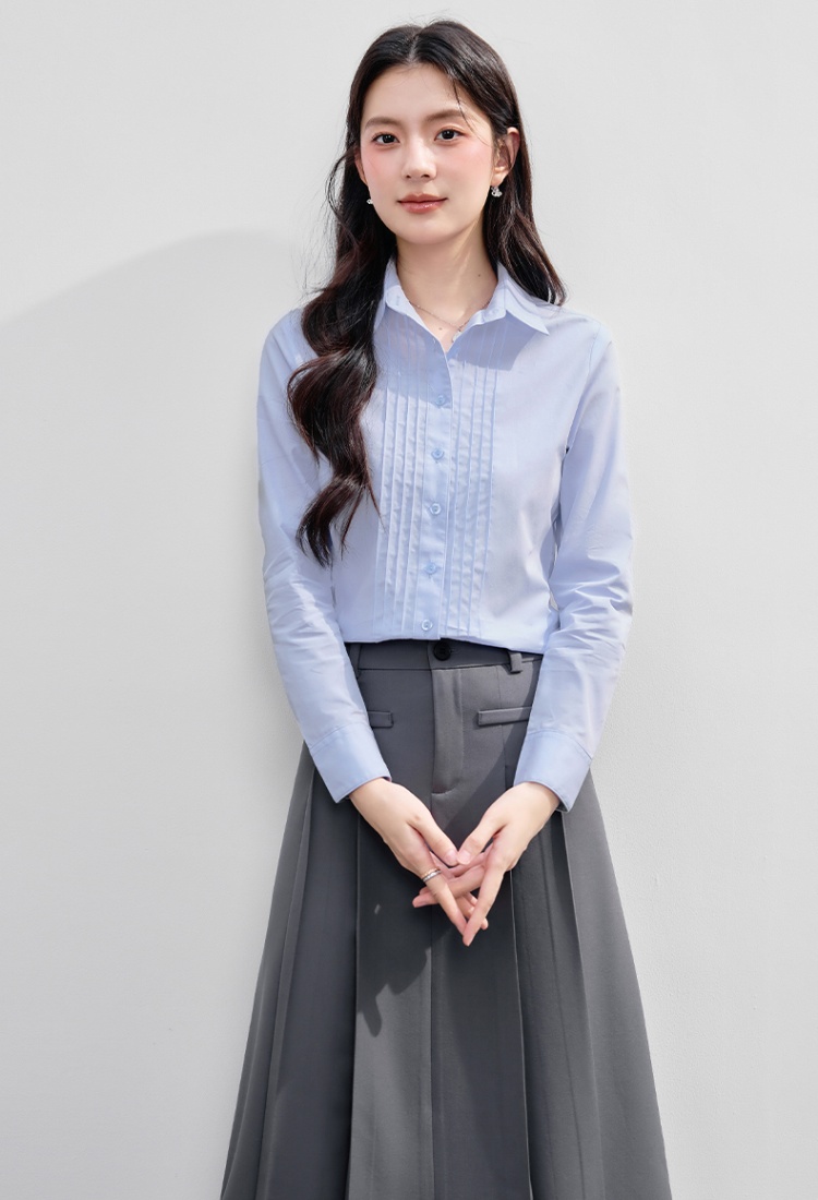 Thin summer shirt profession skirt a set