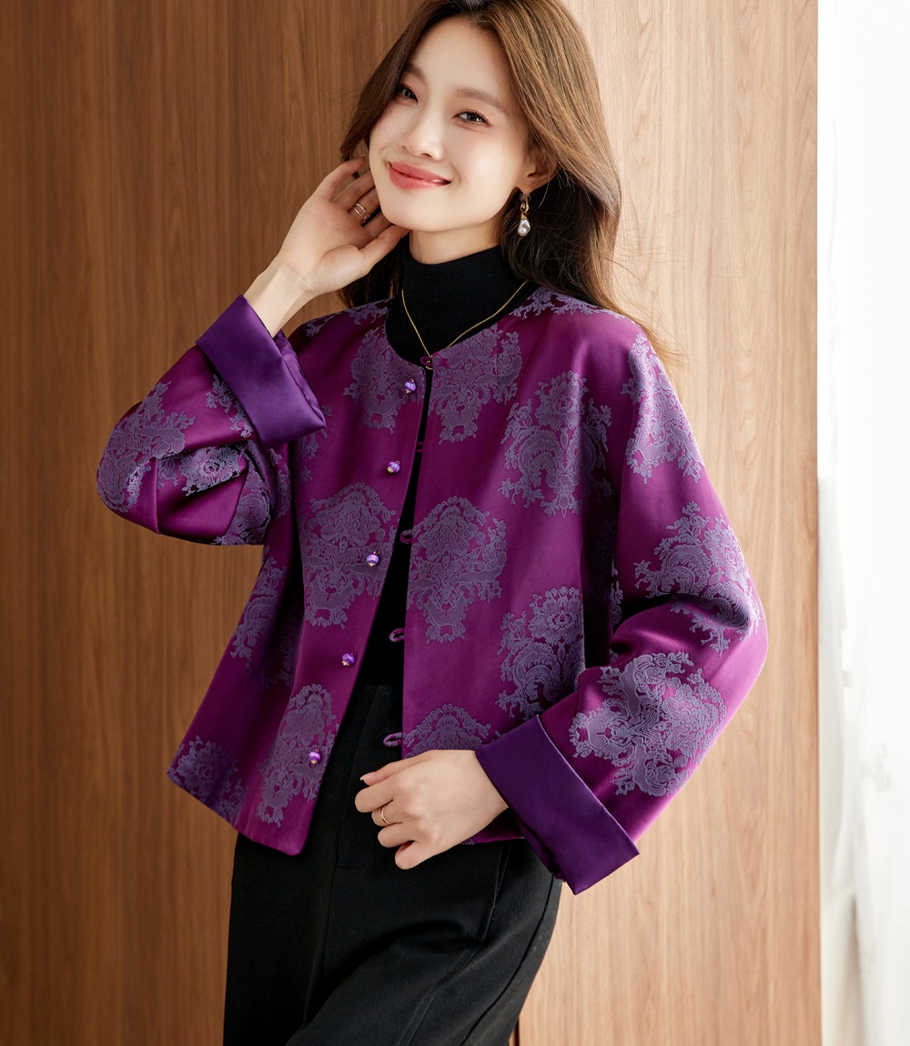 Raglan sleeve long sleeve single-breasted coat