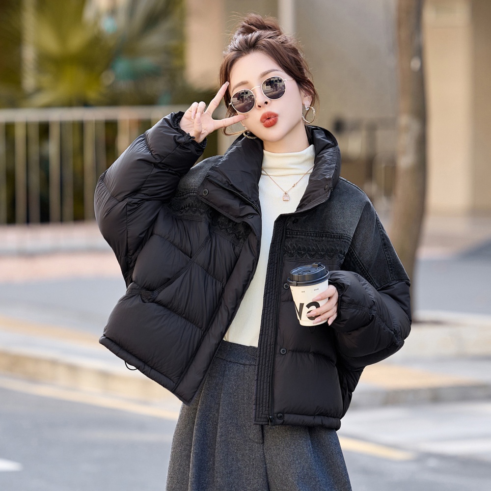 Loose splice down coat winter bread clothing for women