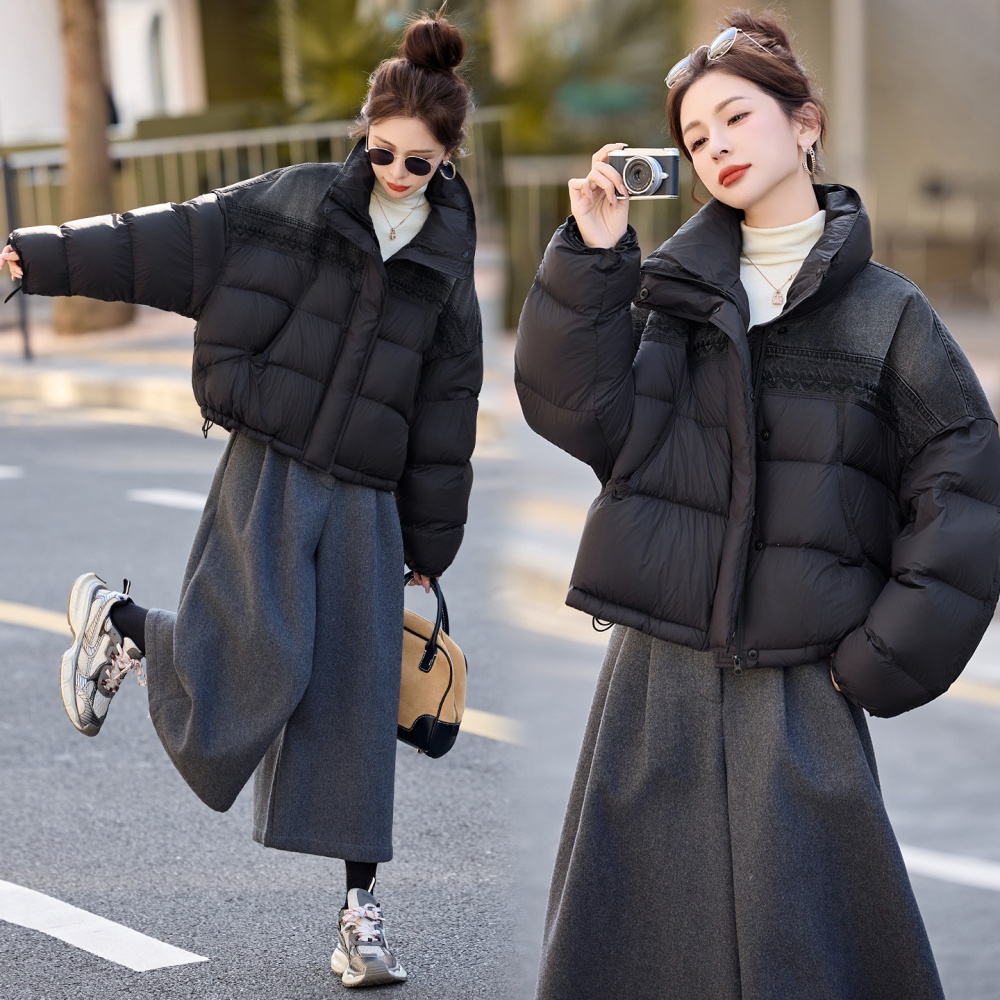 Loose splice down coat winter bread clothing for women