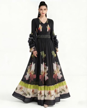 Printing Bohemian beach dress