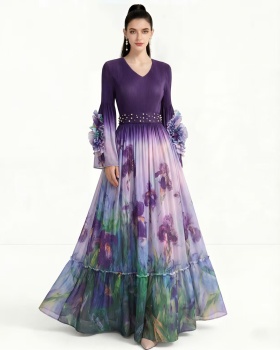 Printing Bohemian beach dress