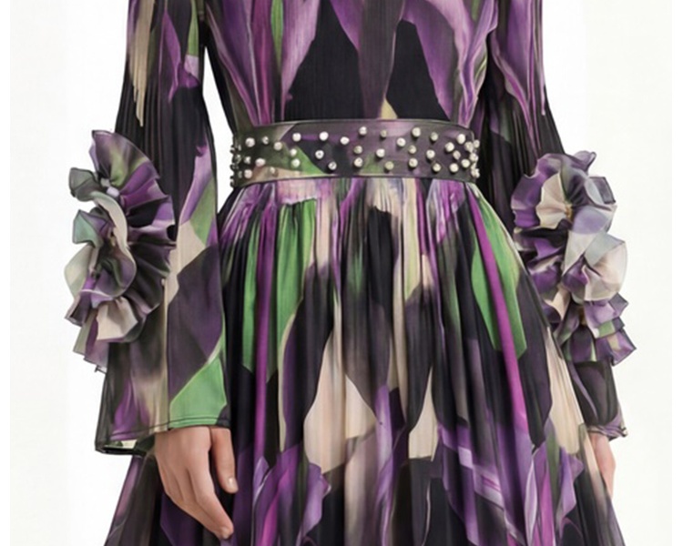 Printing Bohemian beach dress