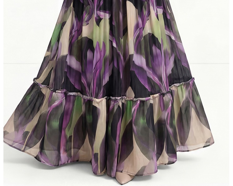 Printing Bohemian beach dress