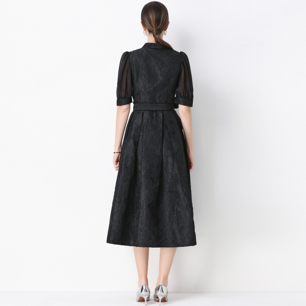 Short sleeve dress light luxury long dress for women