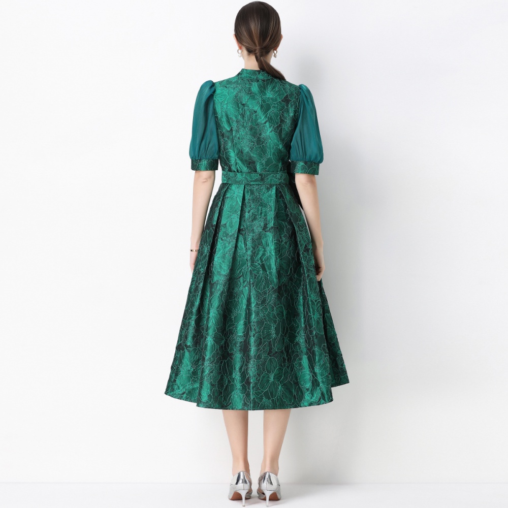 Jacquard light luxury long dress slim dress for women