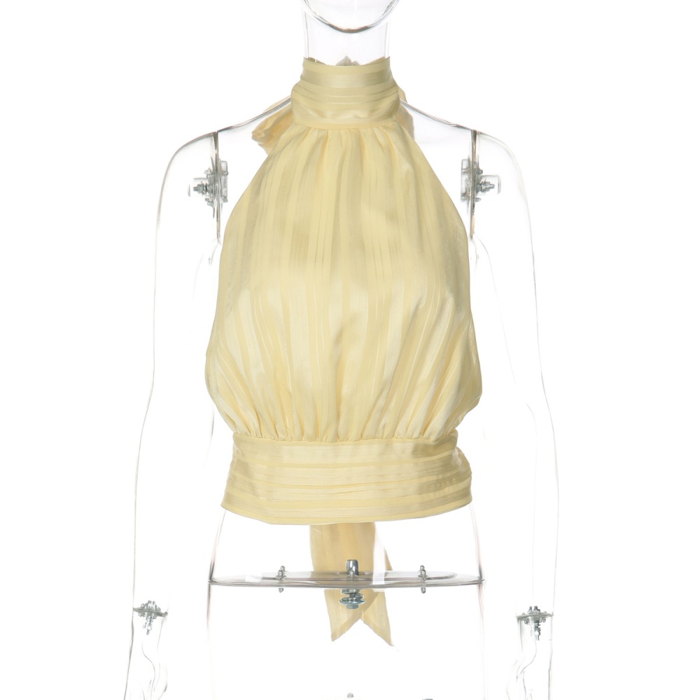 Winter European style tops wrapped chest halter vest