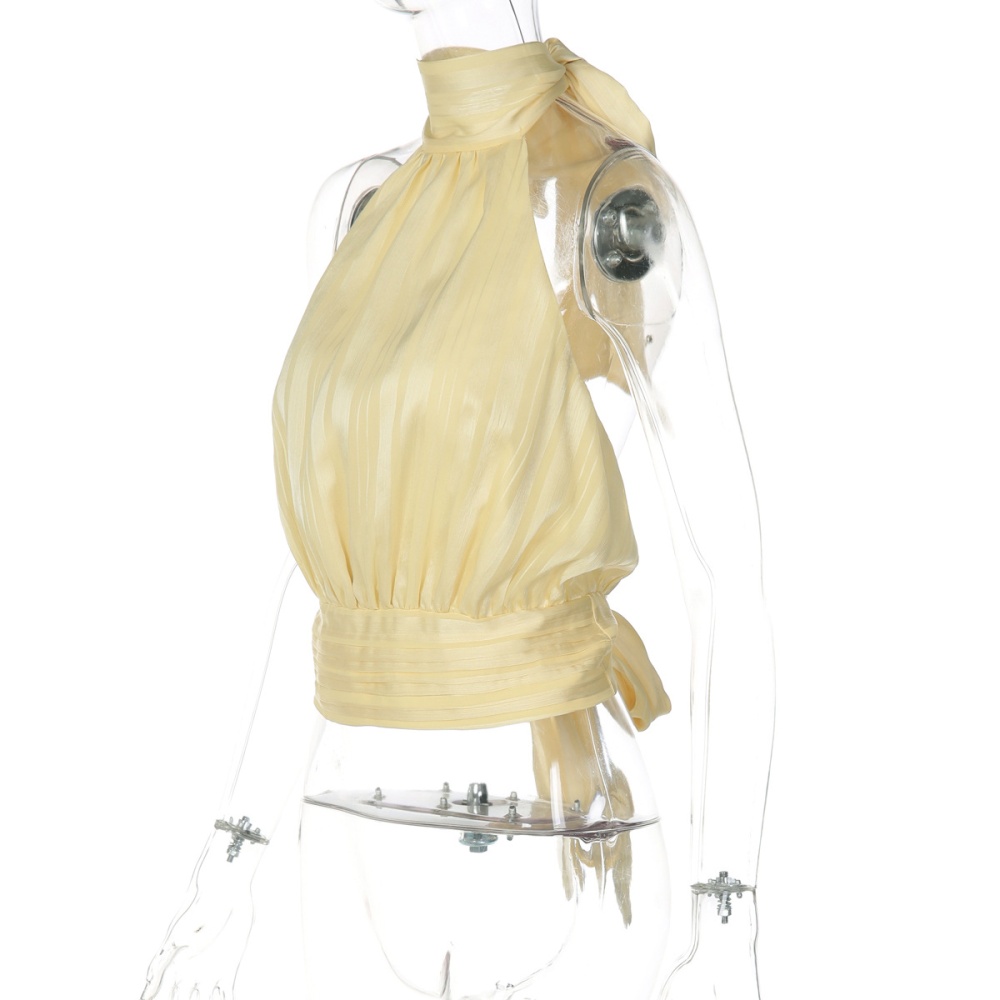 Winter European style tops wrapped chest halter vest