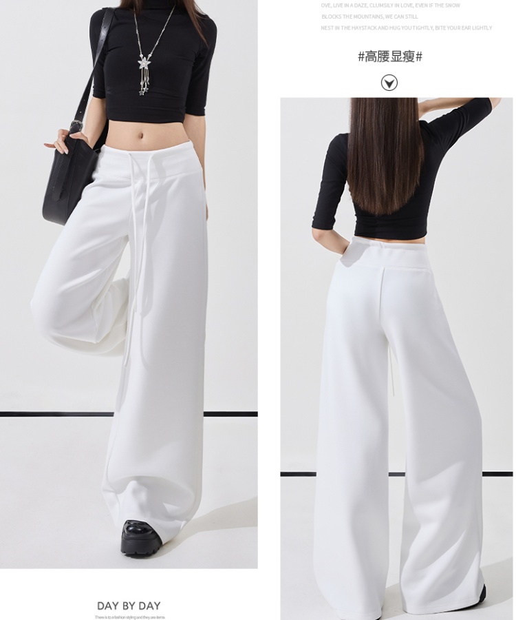 Straight wide leg pants sweatpants for women