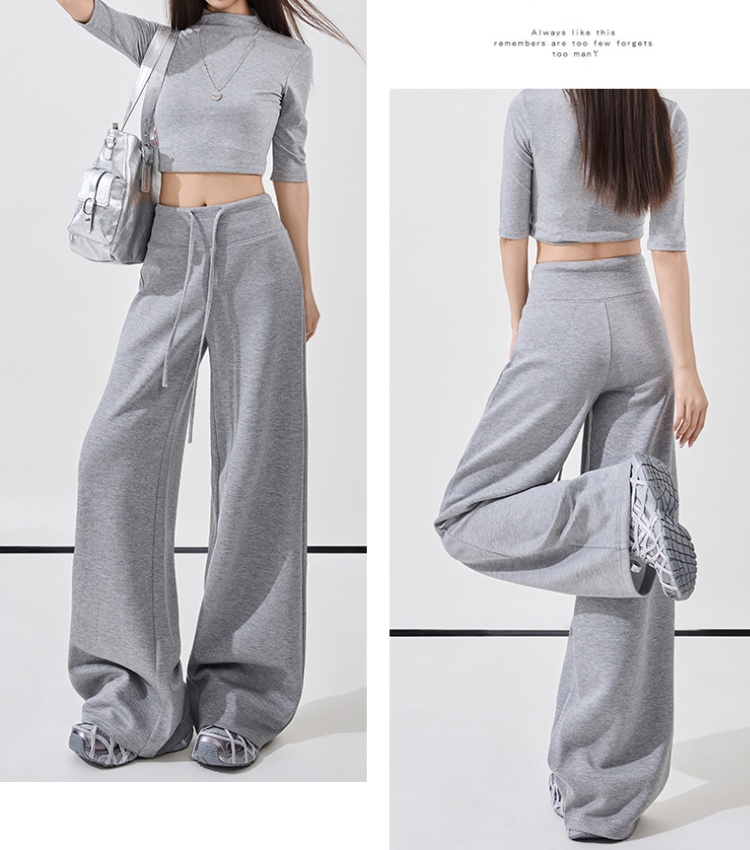 Straight wide leg pants sweatpants for women