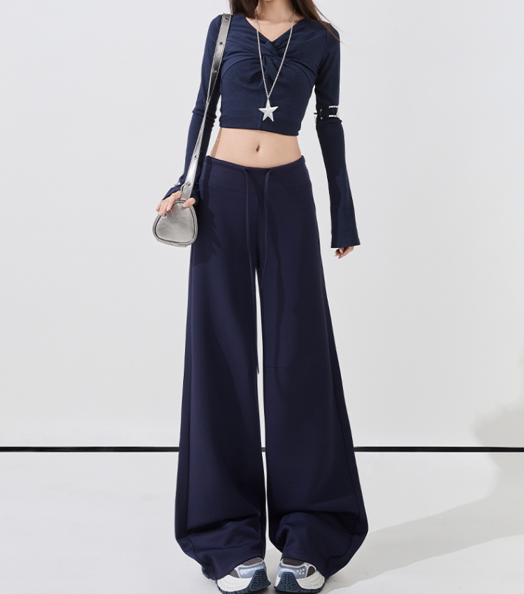 Straight wide leg pants sweatpants for women