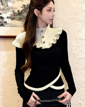 Temperament unique tops knitted sweater for women