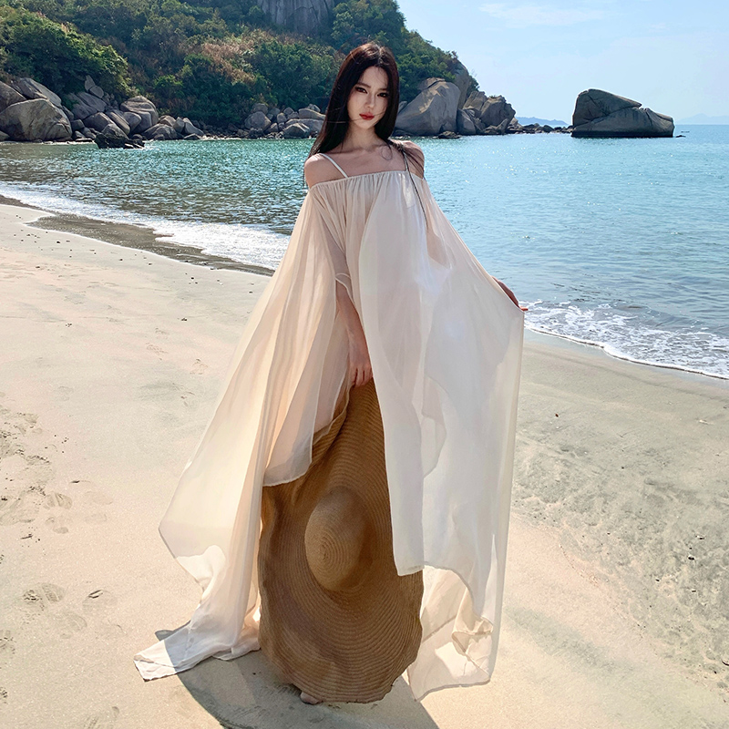 Summer horizontal collar unique dress for women