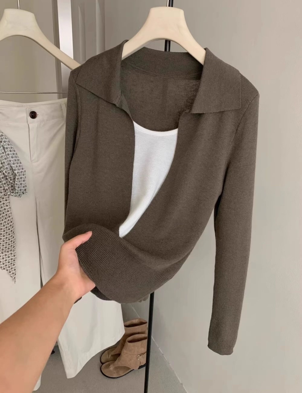 Temperament autumn sweater all-match tops for women