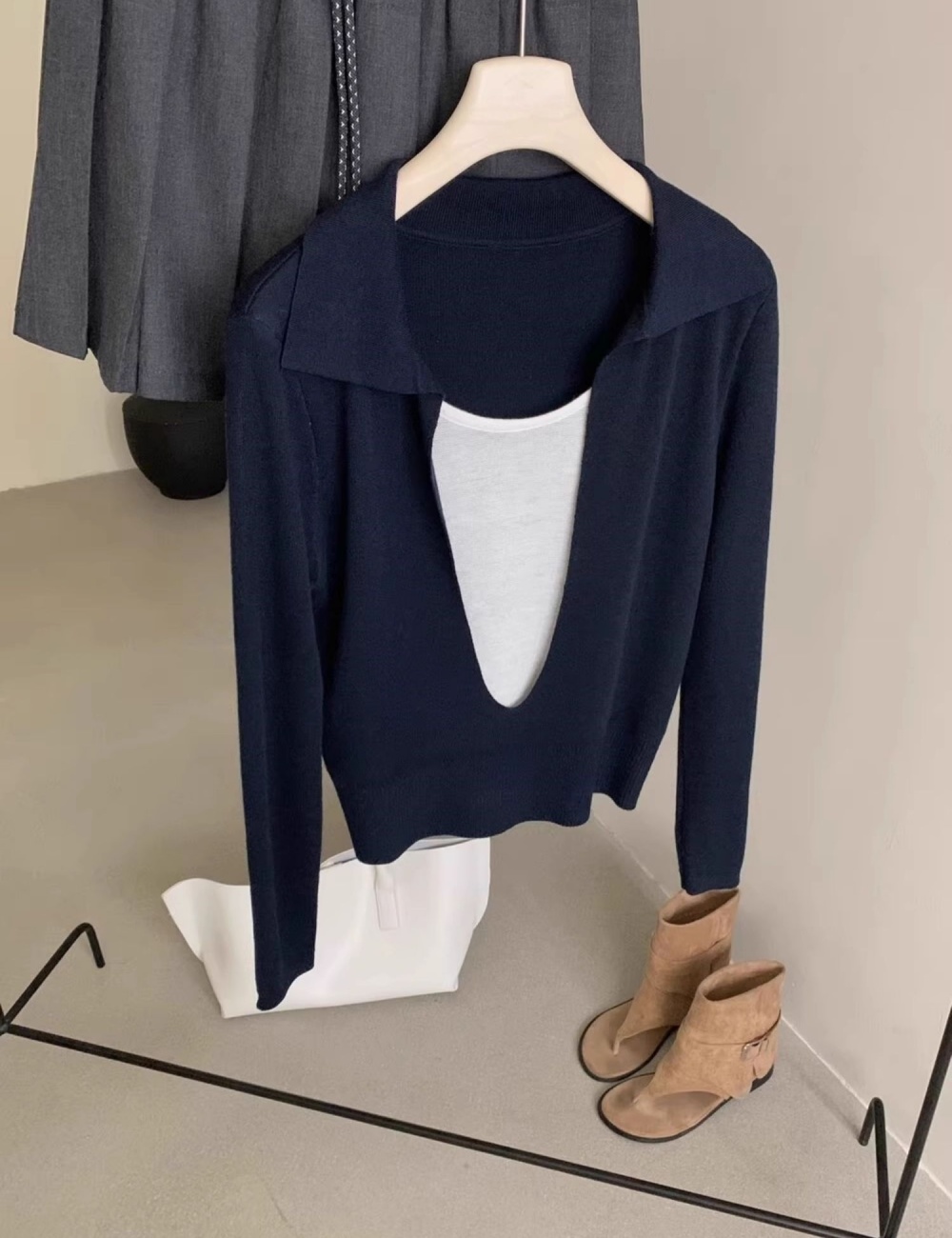 Temperament autumn sweater all-match tops for women