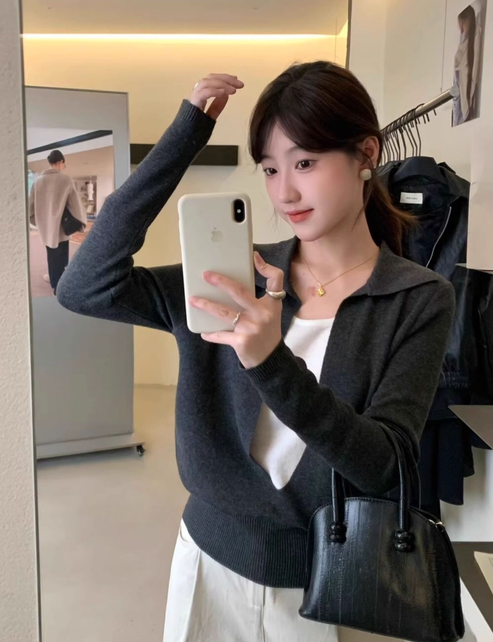 Temperament autumn sweater all-match tops for women