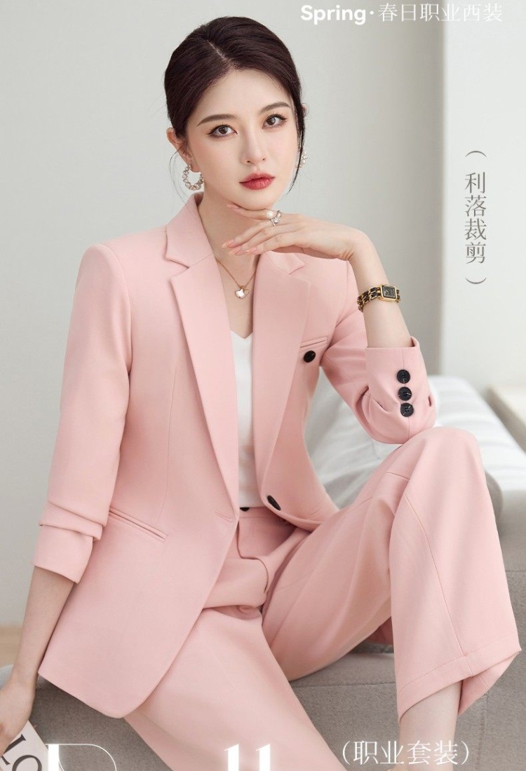 Overalls coat profession business suit 2pcs set for women
