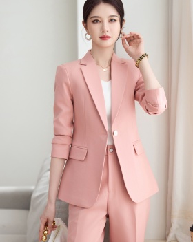Long sleeve suit pants overalls coat 2pcs set