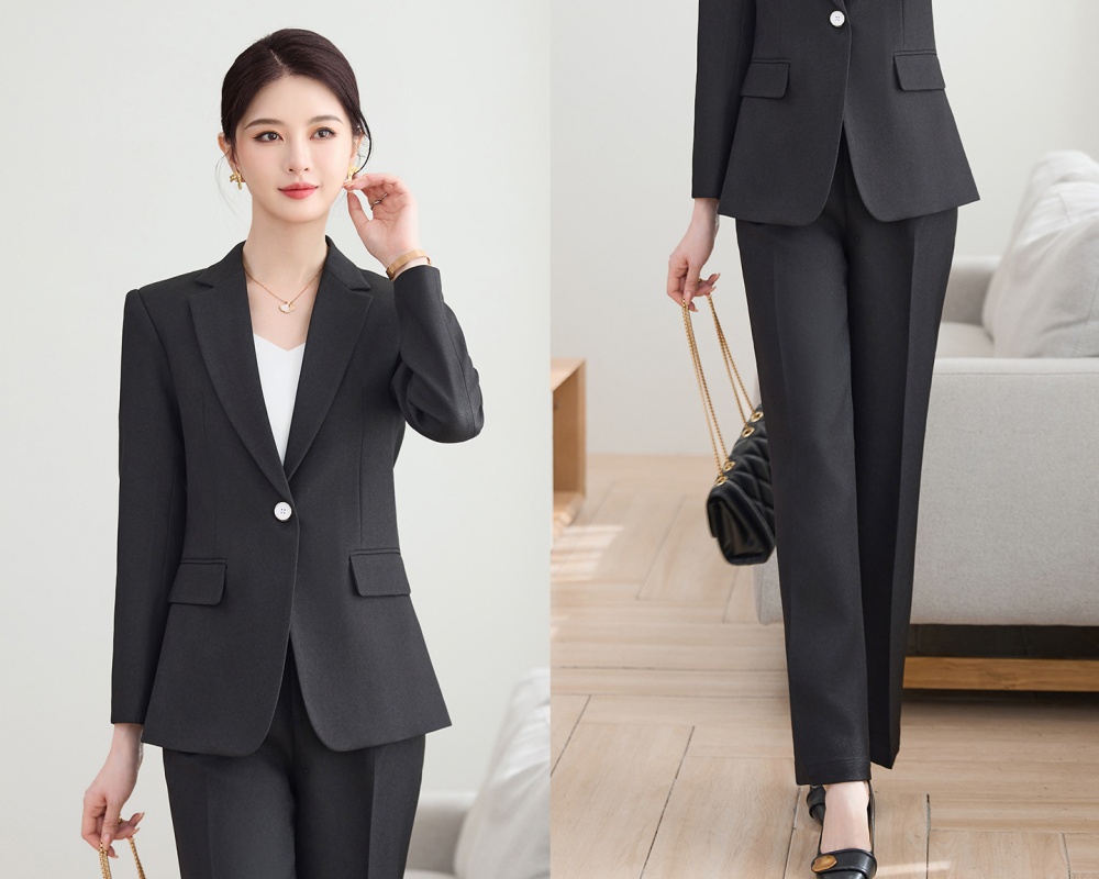 Long sleeve suit pants overalls coat 2pcs set
