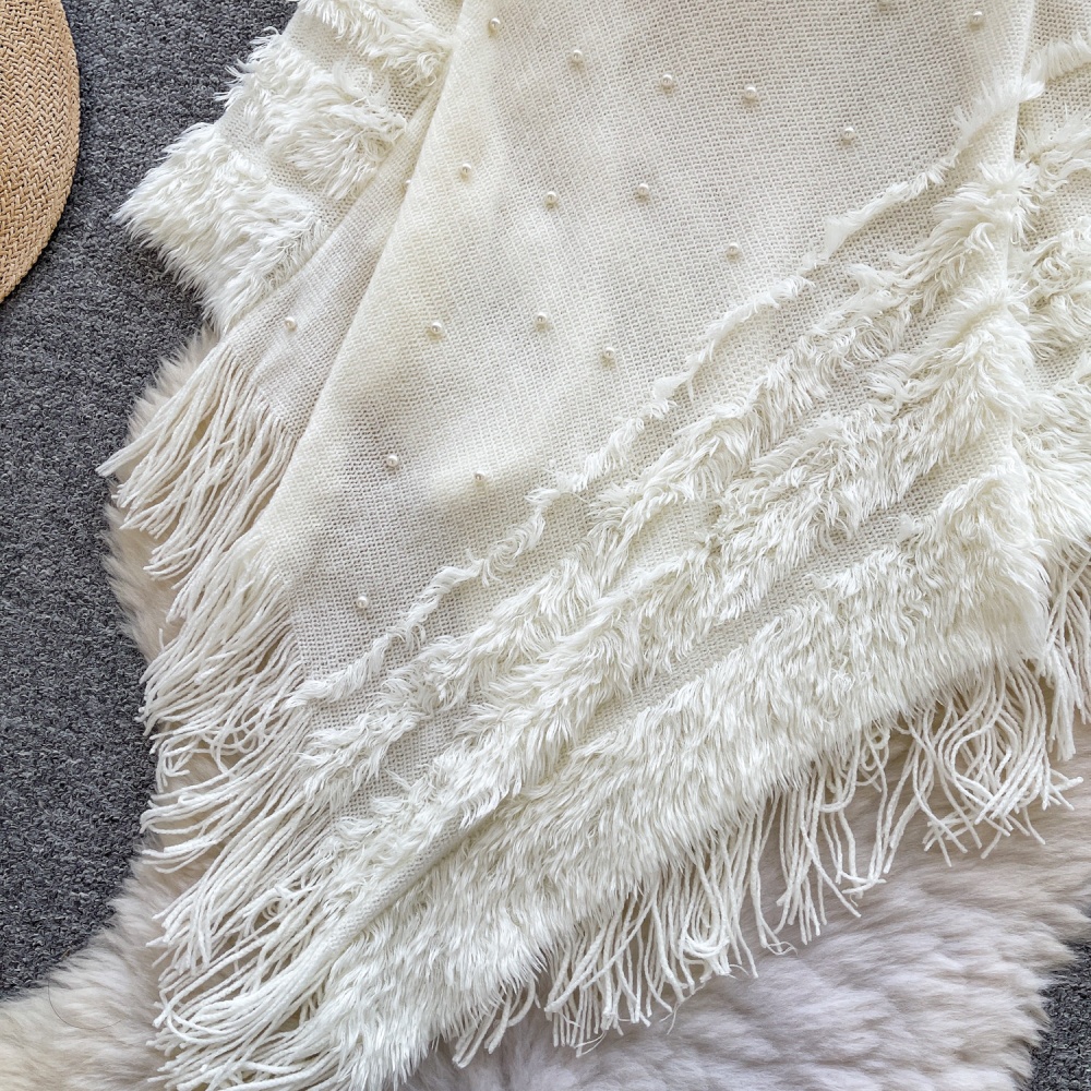 Loose high collar coat France style tassels cloak