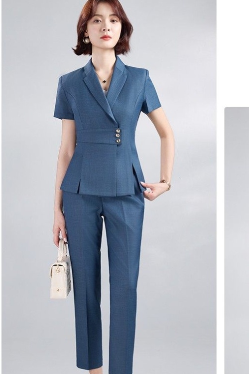 Overalls business suit coat 2pcs set for women